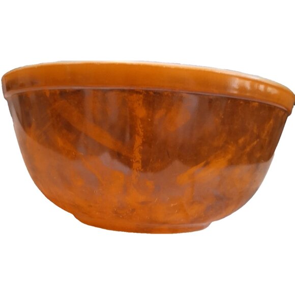 Pyrex Vintage Orange and Brown SWIRL Pattern 2 1/2 QT Mixing Bowl - 403 RARE - Picture 8 of 8